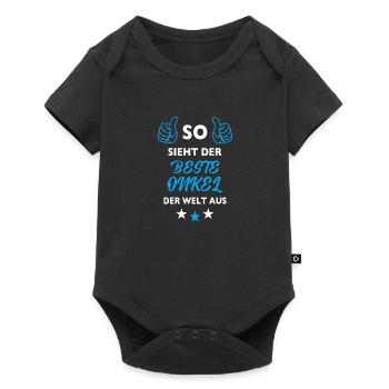 So sieht der beste Onkel der Welt aus - Baby Premium Kurzarmbody - Schwarz - Vorne