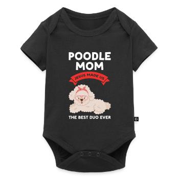 Pudel Pudel Mama Pudel Geschenk - Baby Premium Kurzarmbody - Schwarz - Vorne