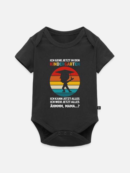 Kindergarten Anfang Kindergartenkind Geschenk - Baby Premium Kurzarmbody - Schwarz