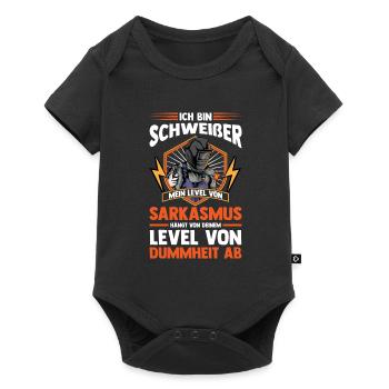 Schweißer Beruf Metallbauer Geschenk - Baby Premium Kurzarmbody - Schwarz - Vorne