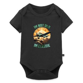 Im not Old Im classic funny vintage Airplane - Baby Premium short-sleeve bodysuit - black - Front