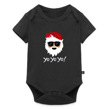 Funny Santa 2018 - Yo Yo Yo! Christmas 2018 Shirt - Baby Premium short-sleeve bodysuit - black - Front