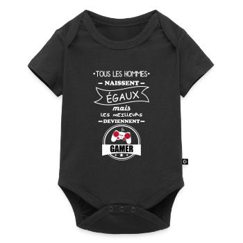 hommes gamer, cadeau gaming, geek, nerd - Body à manches courtes Premium Bébé - noir - Devant