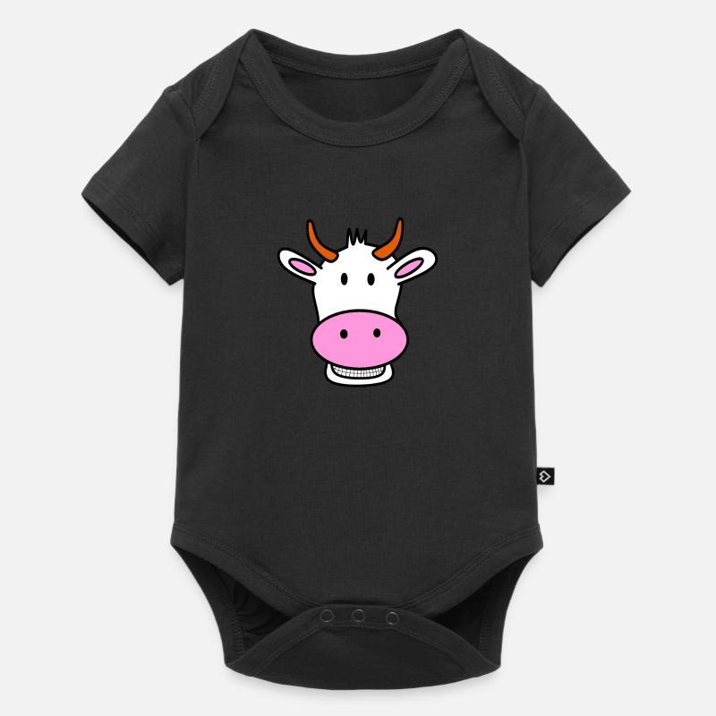 vache qui rit - Body à manches courtes Premium Bébé - noir