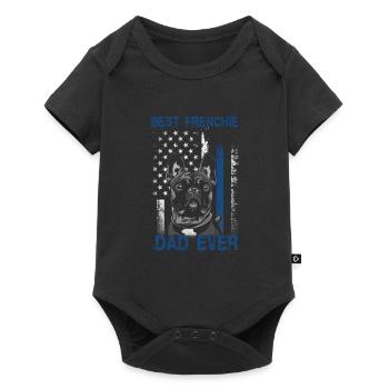 Best Frenchie Dad Ever French Bulldog Papa - Baby Premium short-sleeve bodysuit - black - Front