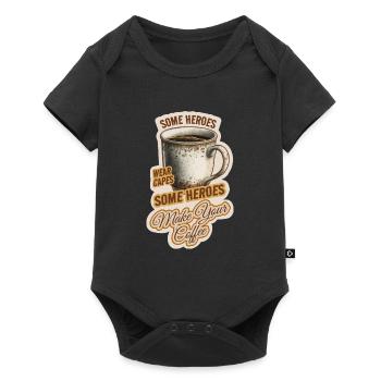 Some heroes wear capes - others cook - Baby Premium short-sleeve bodysuit - black - Front