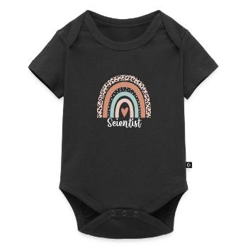 Scientist Rainbow Leopard Funny Scientist - Baby Premium short-sleeve bodysuit - black - Front