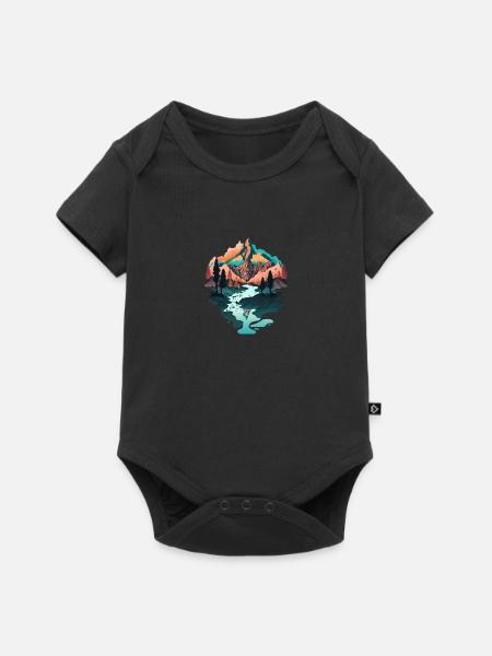 SURREAL - Baby Premium Kurzarmbody - Schwarz