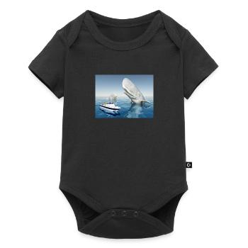 Holiday experience with sperm whales - Baby Premium short-sleeve bodysuit - black - Front