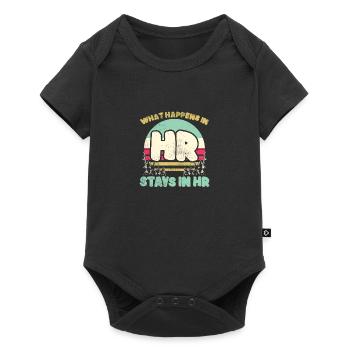 What Happens In HR Stays In HR - Baby Premium short-sleeve bodysuit - black - Front