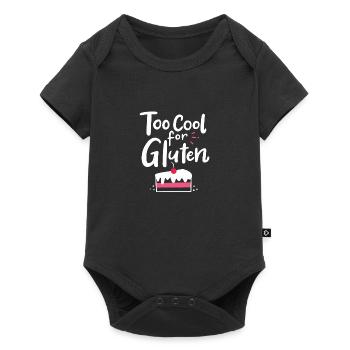 Too Cool For Gluten For Celiac Awareness - Baby Premium short-sleeve bodysuit - black - Front