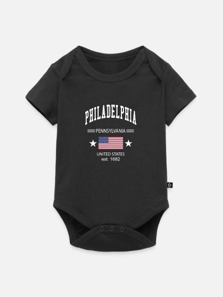 Philadelphia - Baby Premium Kurzarmbody - Schwarz