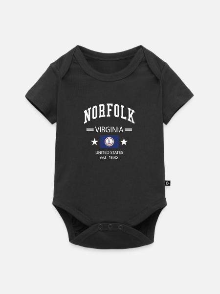 Norfolk - Baby Premium Kurzarmbody - Schwarz