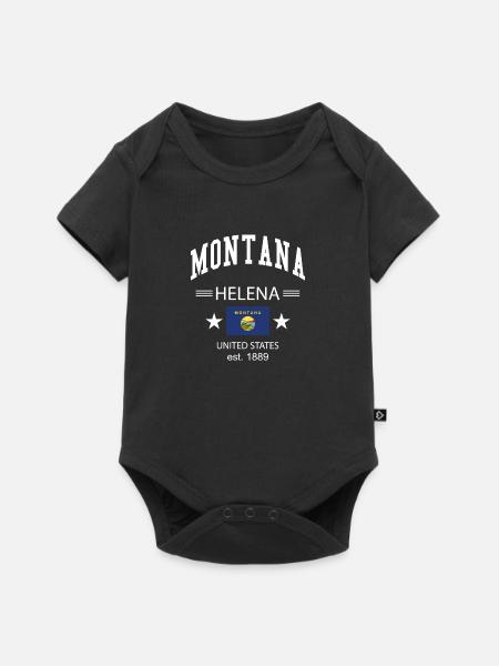 Montana - Baby Premium Kurzarmbody - Schwarz