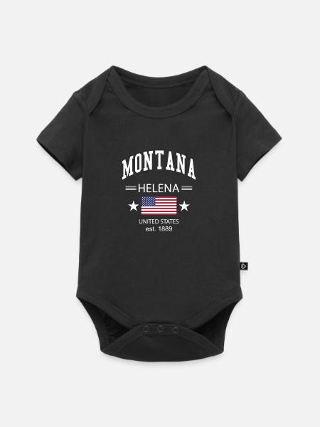 Montana - Body à manches courtes Premium Bébé - noir