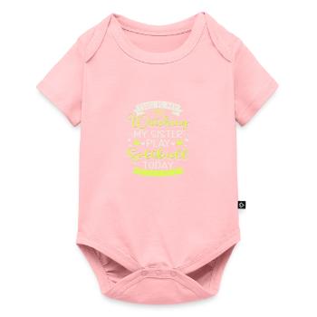 This Is My I'm Watching My Sister Play Softball - Baby Premium Kurzarmbody - Rosa - Vorne