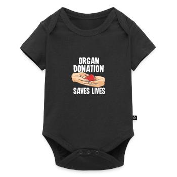 Organ Donation Saves Lives - Baby Premium Kurzarmbody - Schwarz - Vorne