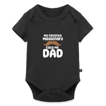 My Favorite Missionary Calls Me Dad - Baby Premium Kurzarmbody - Schwarz - Vorne