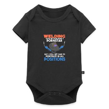 Welding Saved Me - Baby Premium Kurzarmbody - Schwarz - Vorne