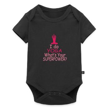 yoga - Body à manches courtes Premium Bébé - noir - Devant
