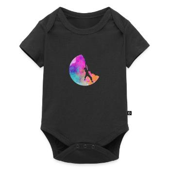 Bouldering climbing mountains mountaineering climbers - Baby Premium short-sleeve bodysuit - black - Front