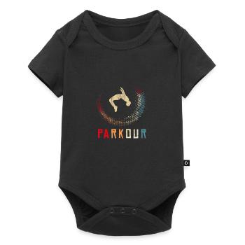 Parkour Freerunning Ninja Sport Design rétro - Body à manches courtes Premium Bébé - noir - Devant