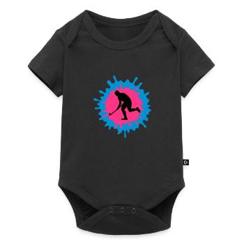 Hockey 3D - Body à manches courtes Premium Bébé - noir - Devant