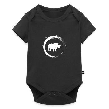 Nashorn - Baby Premium Kurzarmbody - Schwarz - Vorne