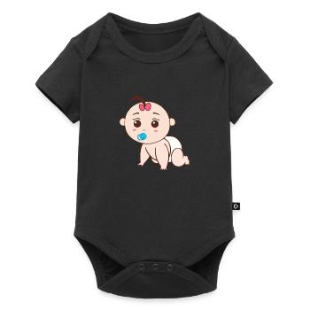 Lying baby - Baby Premium short-sleeve bodysuit - black - Front