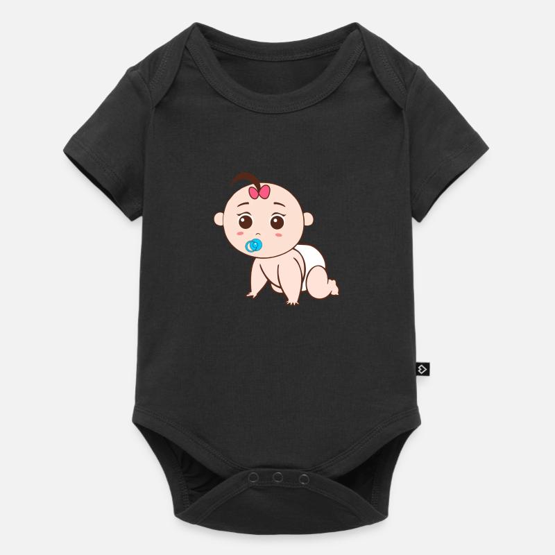 Bébé couché - Body à manches courtes Premium Bébé - noir