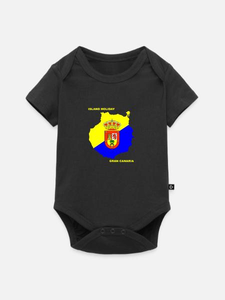 Gran Canaria Holiday Urlaub - Baby Premium Kurzarmbody - Schwarz