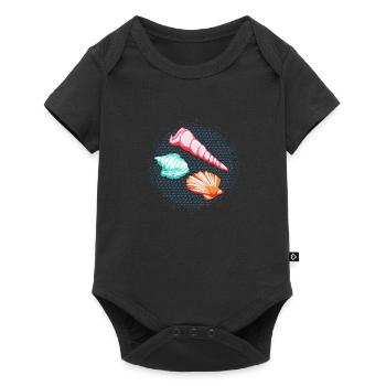 Shells Sea and Sand Beach Vacation Lover Novelty - Baby Premium short-sleeve bodysuit - black - Front