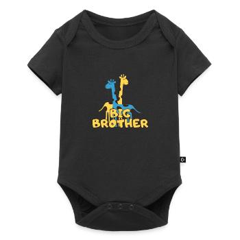 chemise de douche de grand frère girafe - Body à manches courtes Premium Bébé - noir - Devant