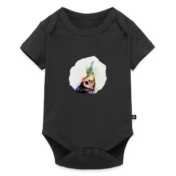 Aquarelle de calopsitte - Body à manches courtes Premium Bébé - noir - Devant