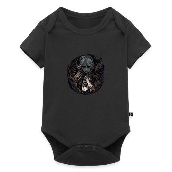Sombre Belle Sorcière / Wicca - Body à manches courtes Premium Bébé - noir - Devant