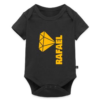 Kostbar Rafael - Baby Premium Kurzarmbody - Schwarz - Vorne