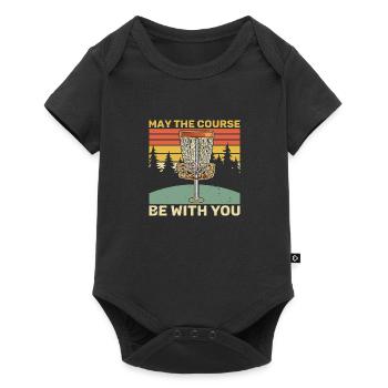 Disc golfer Throwing disc Frisbee - Baby Premium short-sleeve bodysuit - black - Front