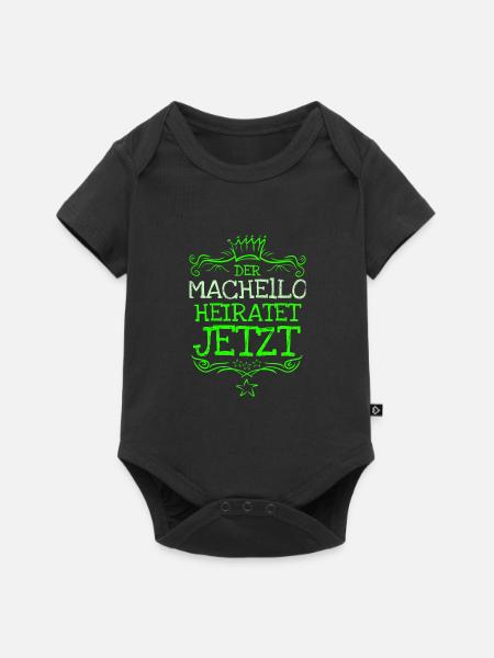 Machello als Bachelor - Baby Premium Kurzarmbody - Schwarz
