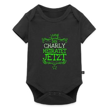 Bachelor Charly - Baby Premium short-sleeve bodysuit - black - Front