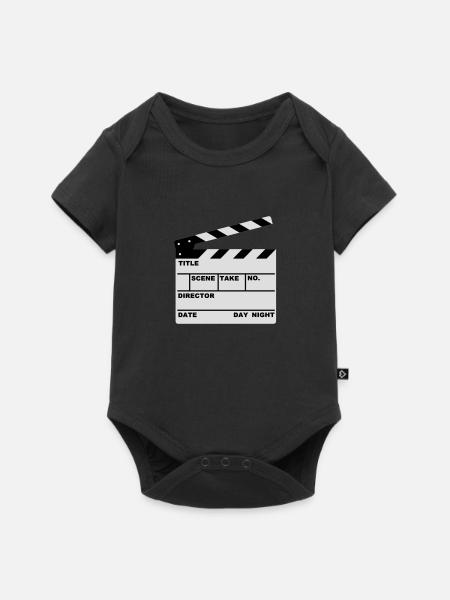 clap de film - Body à manches courtes Premium Bébé - noir
