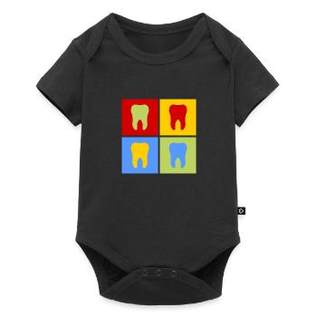 Dents Dents Dentiste Assistant dentaire Art pop - Body à manches courtes Premium Bébé - noir - Devant