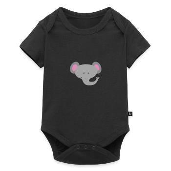 elephant - Baby Premium short-sleeve bodysuit - black - Front