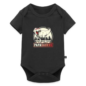 PAPASAURUS - Body à manches courtes Premium Bébé - noir - Devant