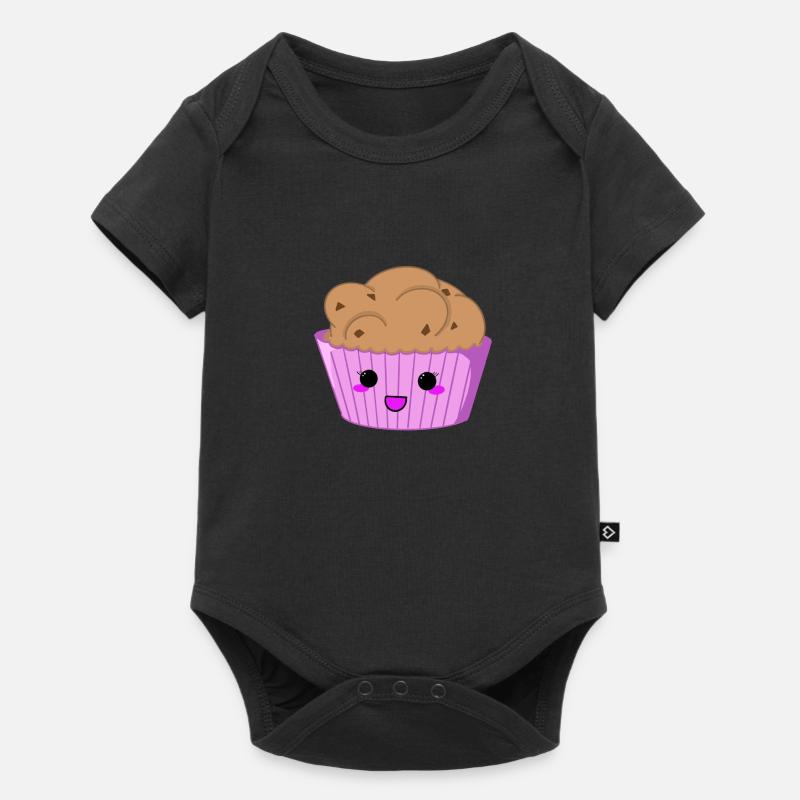 Cupcake face - Baby Premium short-sleeve bodysuit - black