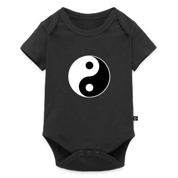 Yin Yang Yinyang symbole forme classique - Body à manches courtes Premium Bébé - noir - Devant