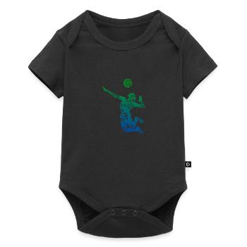 Volleyballspieler Maori Stil Geschenkidee - Baby Premium Kurzarmbody - Schwarz - Vorne