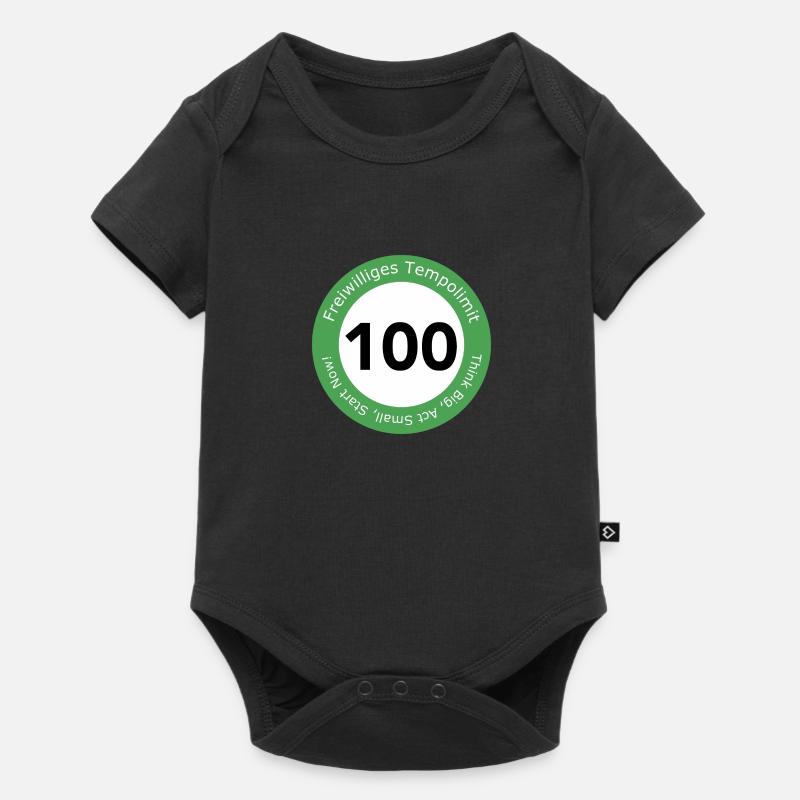 Freiwilliges Tempolimit 100 - Baby Premium Kurzarmbody - Schwarz
