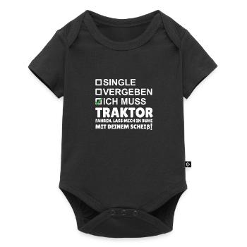 Ich muss Traktor fahren. Lass mich in RUHE - Baby Premium Kurzarmbody - Schwarz - Vorne