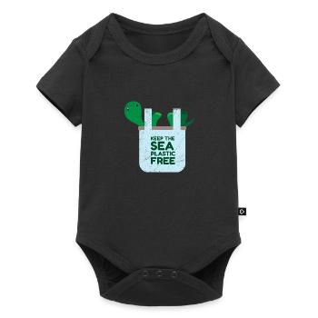 Keep the Sea Plastic Free gift idea - Baby Premium short-sleeve bodysuit - black - Front