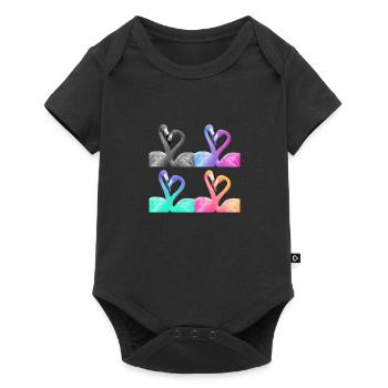 Flamingo Flamingos Color - Baby Premium short-sleeve bodysuit - black - Front